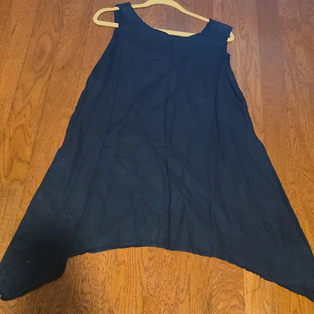 Bodil Womens Size Small Linen Sleeveless Tunic Top Asymmetric Hem - Picture 4 of 4